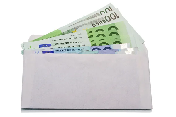 Euro em um envelope — Fotografia de Stock