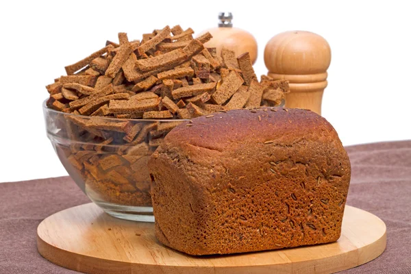 Roggebrood en crunches — Stockfoto