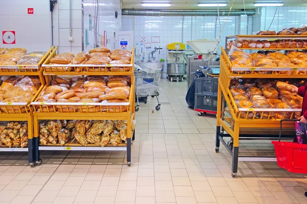 Bakery in bread shop — Stock Photo, Image