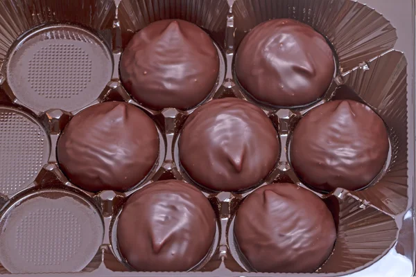 Marshmallow coberto de chocolate — Fotografia de Stock