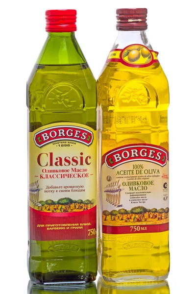 Two bottles of olive oil — Stock Photo, Image