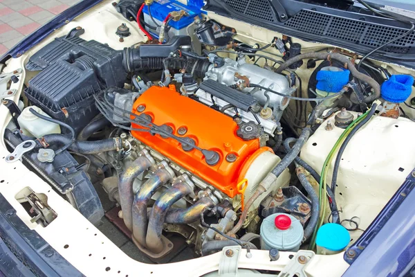 Engine of an old car — Stock Photo, Image