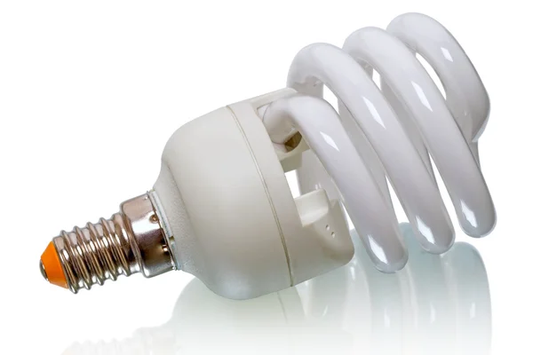 Energy saving lamp on a white Stock Picture