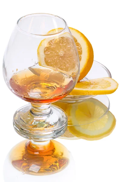 Brandy a citronem — Stock fotografie