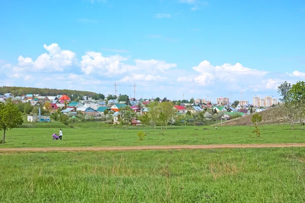 Dorp en stad — Stockfoto