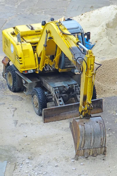 Bovenaanzicht van de graafmachine — Stockfoto