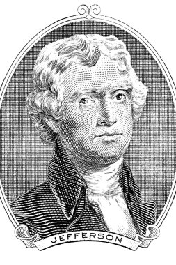 Thomas Jefferson portrait clipart