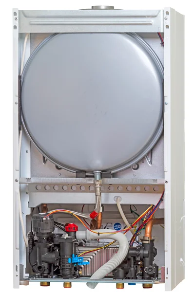 New gas boiler rear view — Stock Photo, Image