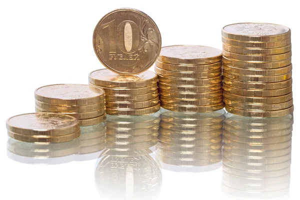 Coins 10 rubles — Stock Photo, Image