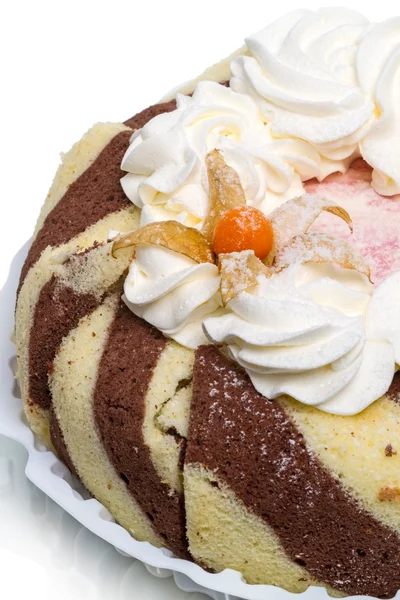 Biscotto crema torta primo piano — Foto Stock