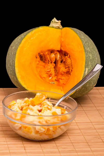 Porridge caldo con zucca — Foto Stock