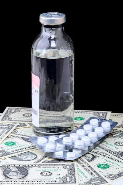 Medicine and dollars — Stock Photo, Image