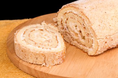 Mutfak tahta üzerinde rulo pasta