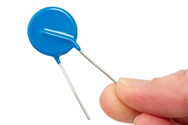 Varistor en mano — Foto de Stock