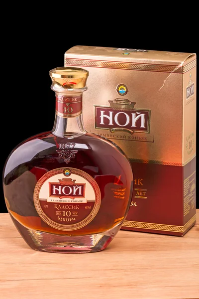 Bottle of cognac brand Noah Classic — Stock Photo, Image