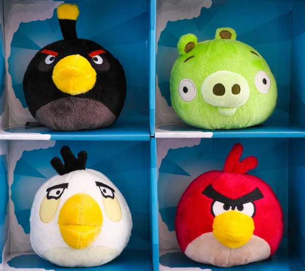 Angry Birds colecionável pelúcia 4 pack — Fotografia de Stock