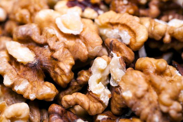 Heap of walnut kernels — Stock Photo, Image
