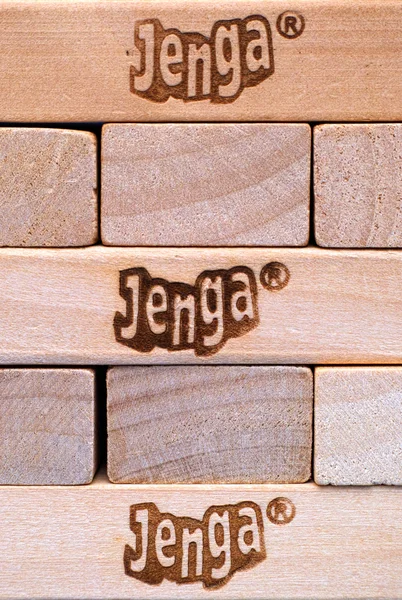 Blocos de madeira Jenga — Fotografia de Stock