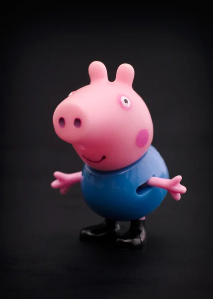 George Pig em fundo preto — Fotografia de Stock