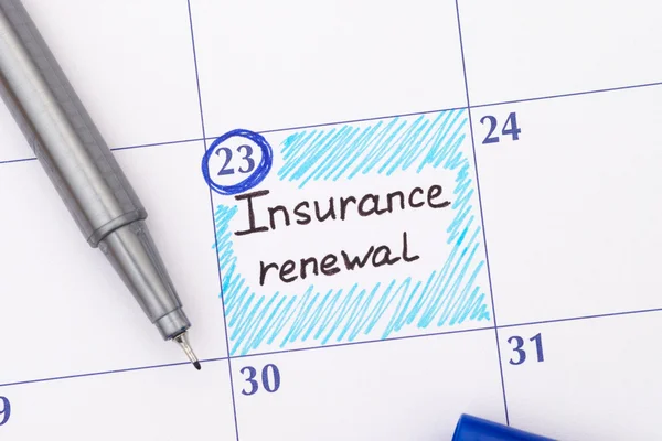 Reminder Insurance Renewal in calendar