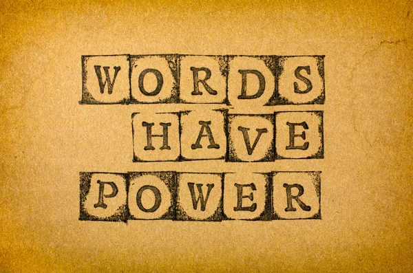Woorden hebben macht — Stockfoto