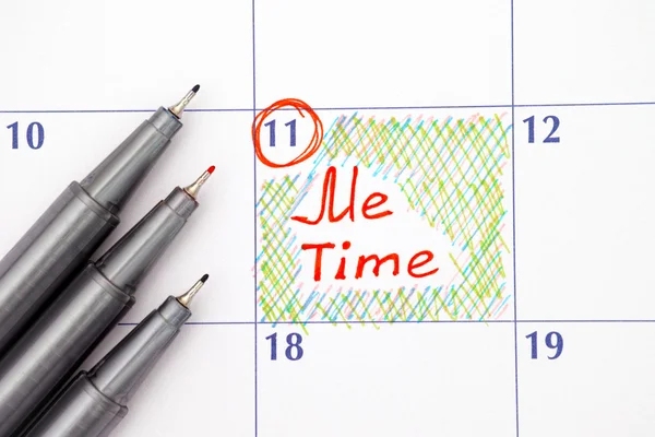 Reminder Me time in calendar with pens