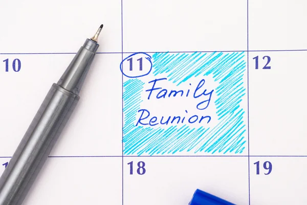 Οικογενειακή επανένωση υπενθύμιση στο ημερολόγιο — Φωτογραφία Αρχείου