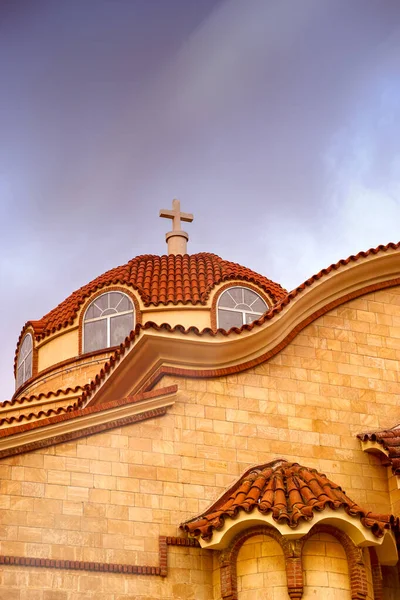 Primer Plano Iglesia Cristiana Ortodoxa Paphos Chipre — Foto de Stock