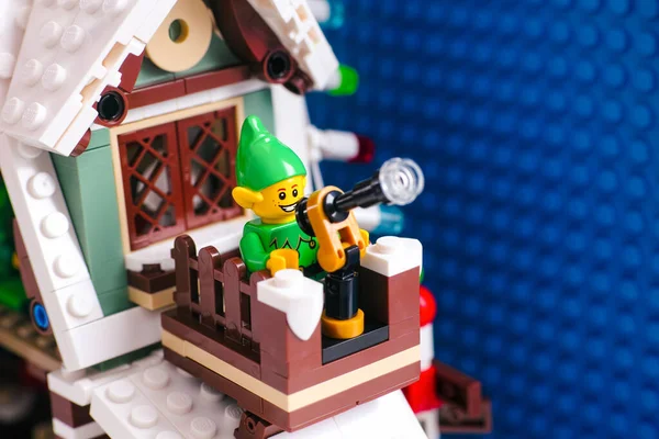 Tambov Rusya Federasyonu Ocak 2021 Lego Elf Minyatür Figürü Noel — Stok fotoğraf