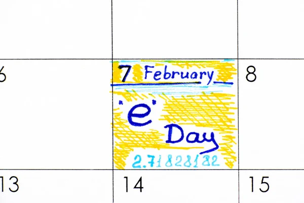 Reminder Day Calendar Day Celebrated February 7Th — Stock Photo, Image