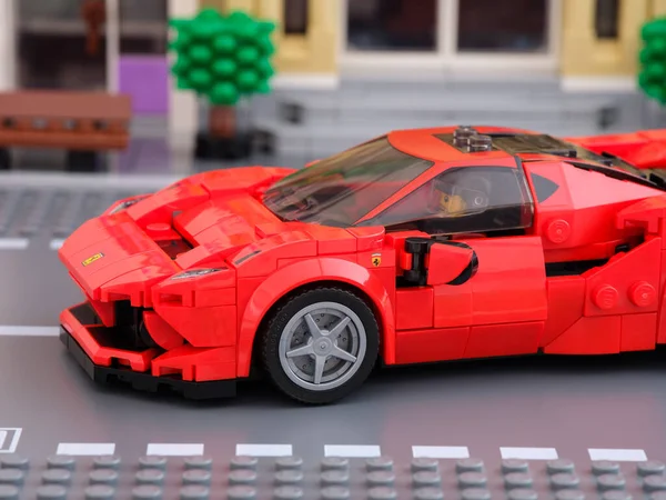 Tambov Ρωσία July 2021 Lego Ferrari Tributo Αυτοκίνητο Από Lego — Φωτογραφία Αρχείου