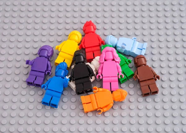 Tambov Federação Russa Agosto 2021 Heap Onze Minifiguras Monocromáticas Lego — Fotografia de Stock