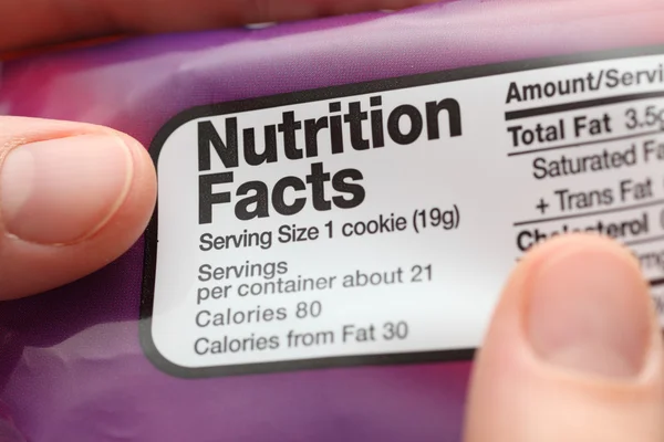 Nutrition facts — Stock Photo, Image