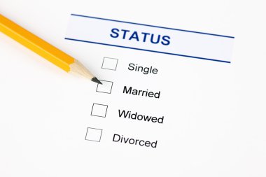 Family status form (Marital Status form) clipart
