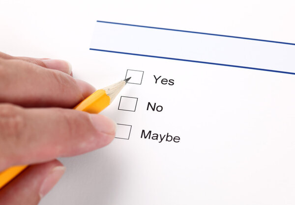 Опрос: да, нет, может быть
