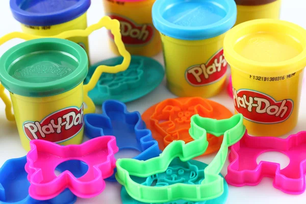 Play-Doh modellering samengestelde met mallen — Stockfoto