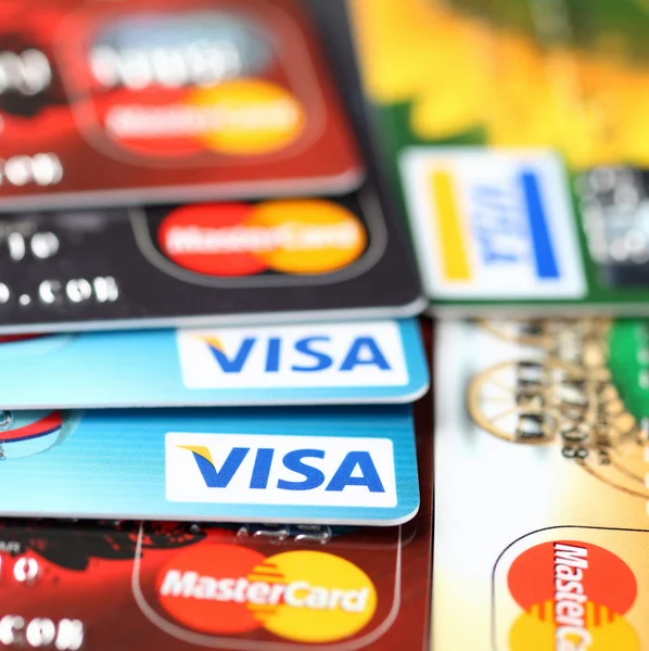 Visa and Mastercard — Stock Photo, Image