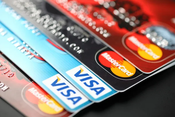 Visa and Mastercard — Stock Photo, Image