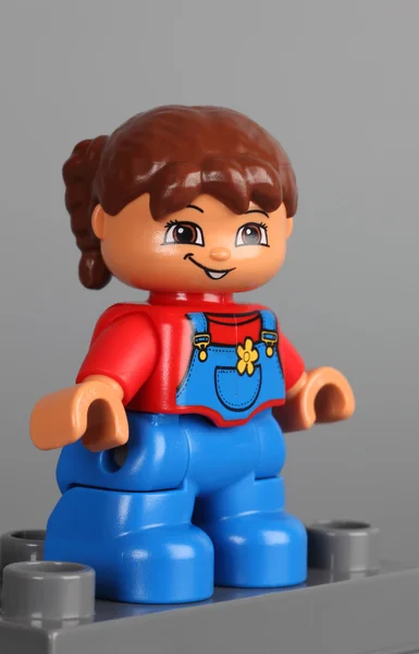 Lego Duplo girl — Stock Photo, Image