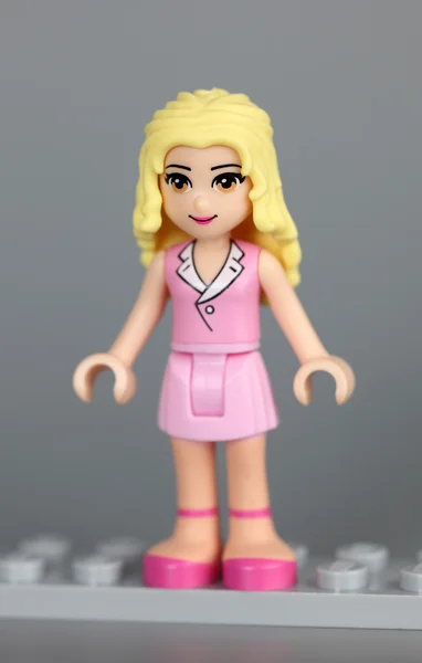 Lego Friends blonde girl figure — Stock Photo, Image