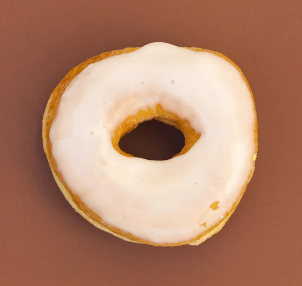 Donut au sugur blanc glaçage — Photo