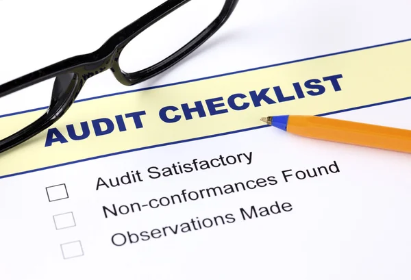 Lista de verificare a auditului — Fotografie, imagine de stoc