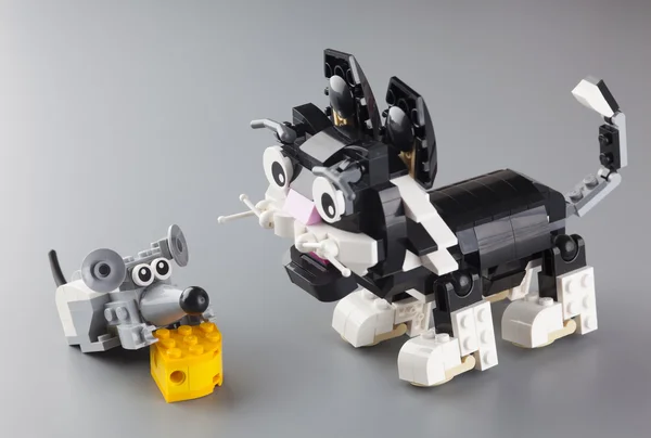 LEGO cat and mouse — Stock Photo, Image