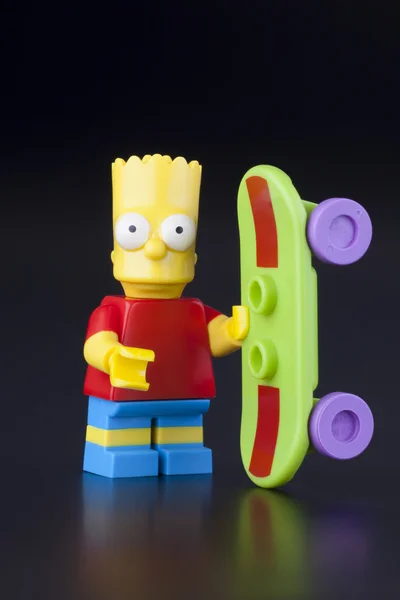 LEGO Bart Simpson minifigurát — Stock Fotó