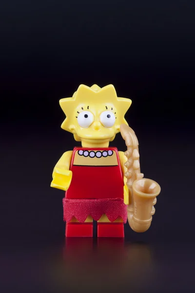 Лего Лиза Симпсон — стоковое фото