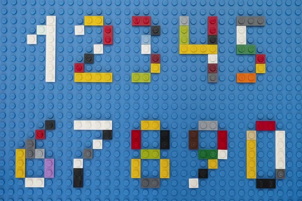 Lego custom numbers — Stock Photo, Image