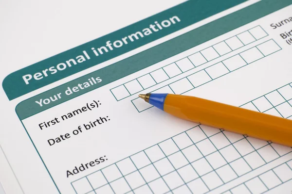 Personal information Stock Image