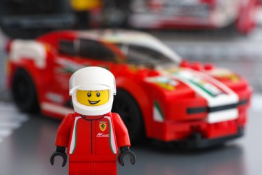 Lego Ferrari 458 Italia GT2 driver minifigure clipart