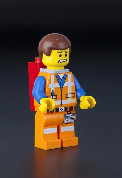 LEGO Chapéu duro Emmet minifigura — Fotografia de Stock