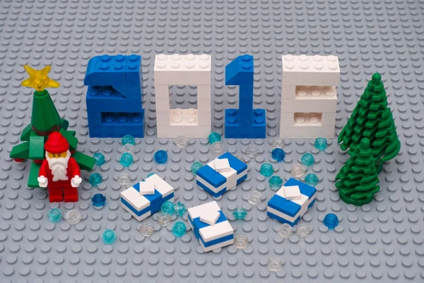 Yeni yıl 2016 Lego tarafından — Stok fotoğraf